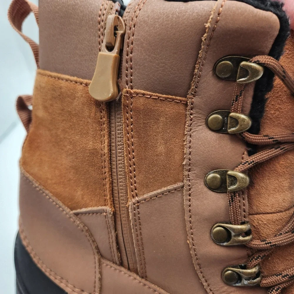 All‎ in Motion Boots Mens 10 Brown Winter Snow Hiking Thermolite Zip Gorpcore